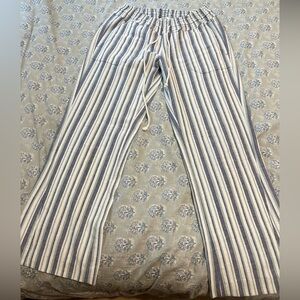 Roxy Navy, White and Light Green Ocean Striped Pant.